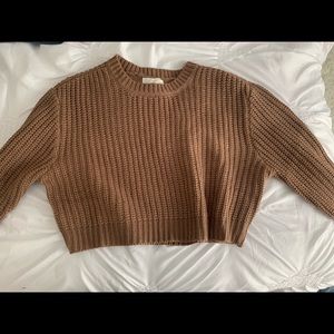 brown cropped tillys sweater